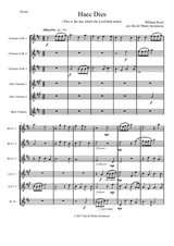 Haec Dies for clarinet sextet (3 B flats, 2 Altos and 1 Bass)