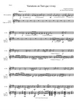 Variations on Tant que vivray for alto saxophone and guitar