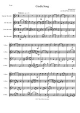 Cradle Song for recorder quartet