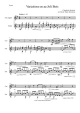 Variations on au Joli Bois for cor anglais and guitar