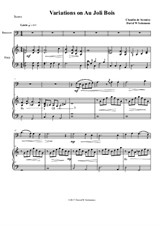Variations on au Joli Bois for bassoon and harp