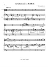 Variations on au Joli Bois for viola and harp