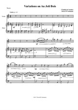 Variations on au Joli Bois for violin and harp