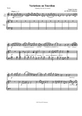 Tourdion (Quand je bois du vin clairet) for alto flute and harp