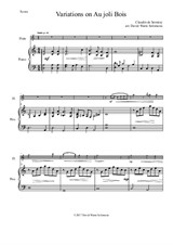 Variations on au Joli Bois for flute and piano