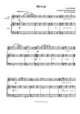 Rêvé-je (Am I dreaming) for alto recorder and harp