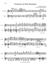 Variations on Hari Bouriquet for alto flute and guitar