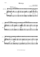 Rêvé-je (Am I dreaming) for alto flute and piano
