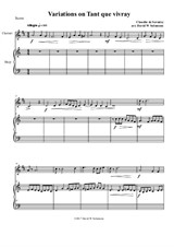 Variations on Tant que vivray for clarinet and harp