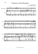 Variations on Hari Bouriquet for alto saxophone and piano