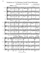 Variations on Remember, O Thou Man (A Christmas Carroll from Ravenscroft's Melismata) for string quartet