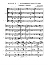 Variations on Remember, O Thou Man (A Christmas Carroll from Ravenscroft's Melismata) for flute quartet (2 flutes, alto flute and bass flute)
