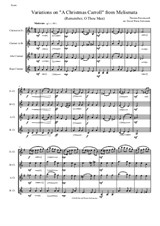 Variations on Remember, O Thou Man (A Christmas Carroll from Ravenscroft's Melismata) for clarinet quartet (E flat, B flat, Alto and Bass)