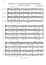 Variations on Remember, O Thou Man (A Christmas Carroll from Ravenscroft's Melismata) for recorder quartet