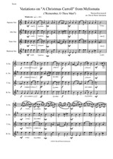 Variations on Remember, O Thou Man (A Christmas Carroll from Ravenscroft's Melismata) for saxophone quartet