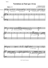 Variations on Tant que vivray for bassoon and harp