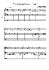Variations on Tant que vivray for violin and harp