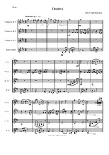 Quintra for clarinet quartet (3 B flats and 1 Bass)