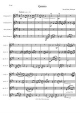 Quintra for clarinet quartet (E flat, B flat, Alto and Bass)