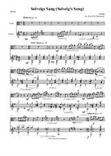 Solveigs sang (Solveig's Song) for viola and guitar