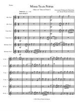 Missa Tu Es Petrus (Mass on 'Thou art Peter') arranged for saxophone sextet