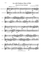Variations on 'As with gladness men of old' ('Treuer Heiland, wir sind da') for soprano and alto recorder