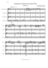 Variations on Nearer my God to Thee (Bethany) for recorder quartet