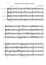 Fine knacks for ladies (with variations) - for recorder quartet