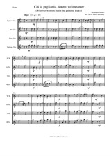 Chi la gagliarda (Whoever wants to learn the galliard) arranged for saxophone quartet