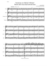 Variations on Alleluia! Alleluia! Hearts and voices heavenward raise for wind quartet