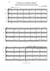 Variations on Alleluia! Alleluia! Hearts and voices heavenward raise for string quartet