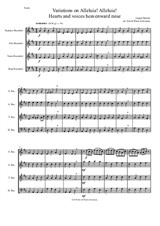 Variations on Alleluia! Alleluia! Hearts and voices heavenward raise for recorder quartet