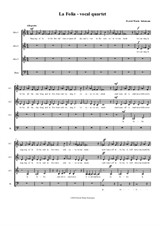 La Folia for vocal quartet (3 altos and 1 bass) in Octatonic and Dorian modes