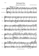 Harlequin Duo (Duetto d'Arlecchino) for alto and tenor recorders