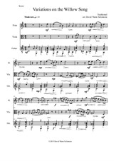 Variations on The Willow Song for flute, viola and guitar