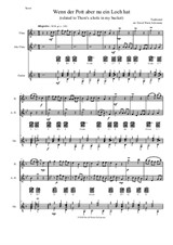 Wenn der Pott aber nu ein Loch hat (related to There's a hole in my bucket) for flute, alto flute and guitar