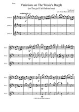 Variations on The Waxie's Dargle (or The girl I left behind me) for flute trio (3 C flutes)