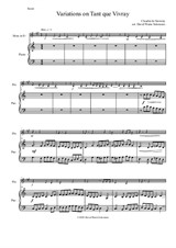 Tant que vivray (after Claudin de Sermisy) for tenor horn (horn in E flat) and piano