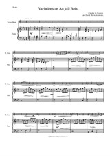Au joli bois (after Claudin de Sermisy) for tenor horn (horn in E flat) and piano