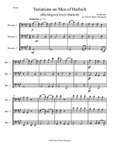 Variations on Men of Harlech (Rhyfelgyrch Gwŷr Harlech) for bassoon trio