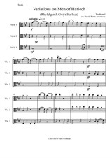 Variations on Men of Harlech (Rhyfelgyrch Gwŷr Harlech) for viola trio