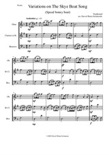 Variations on The Skye Boat Song (Speed bonnie boat) for wind trio (oboe, clarinet, bassoon)
