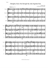 Almighty God, who through thy only begotten Son (Easter motet) for string quartet