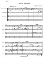 Canon on Ave Maria for recorder quartet