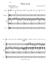Winter Scene for piccolo, harp (or 2 harps), vibraphone and triangle