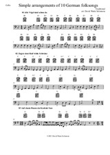 10 Volkslieder - Simple arrangements of 10 German folk songs (cello and guitar chords)