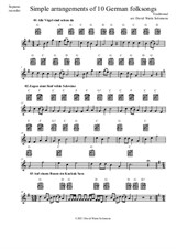 10 Volkslieder - Simple arrangements of 10 German folk songs (soprano recorder and guitar chords)