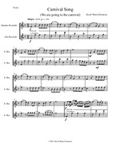 Carnival Song (We are going to the Carnival) for soprano and alto recorders