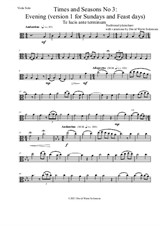 Times and Seasons for viola solo No.3: Evening (version 1 for Sundays and Feast days)