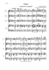 Nänie - lament for a songbird - for flute trio and piano